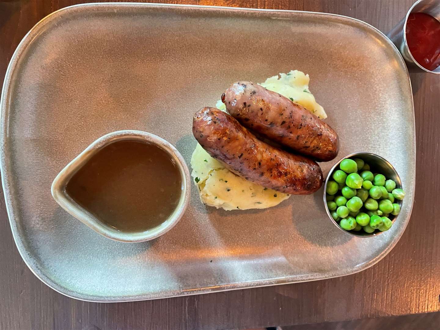 Proper Lincolnshire sausages on the kids' menu