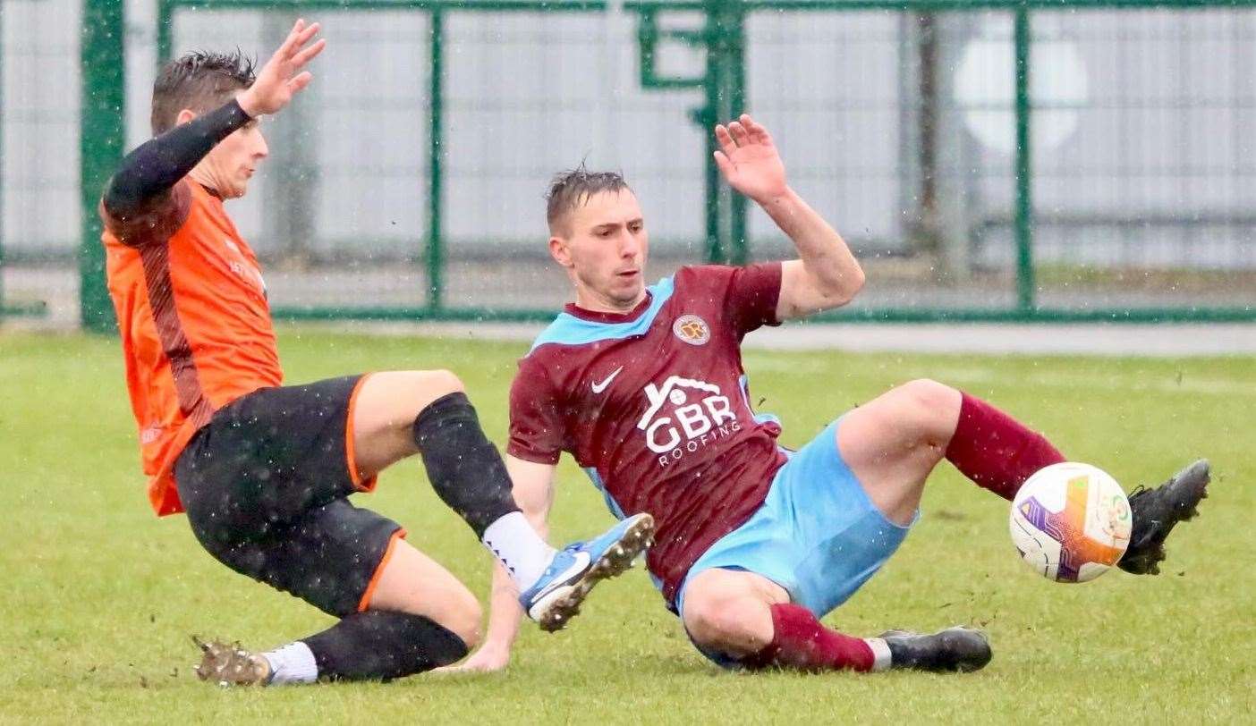 Action from Deeping Rangers' home draw with Boston Town. Photo: Jason Richardson