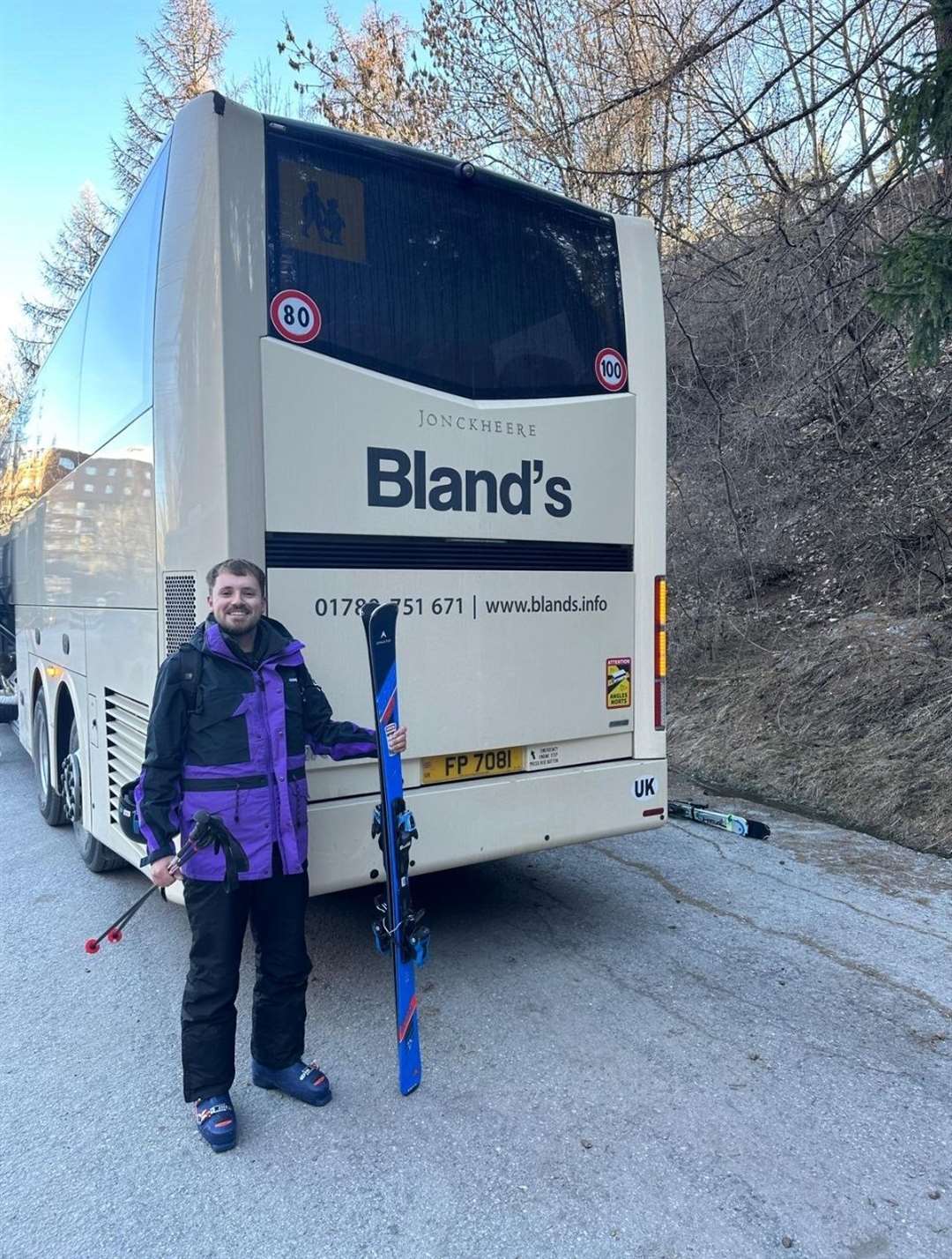 Dave Stewart managed to go skiing once he'd delivered a coach full of school pupils and teachers to the Alps