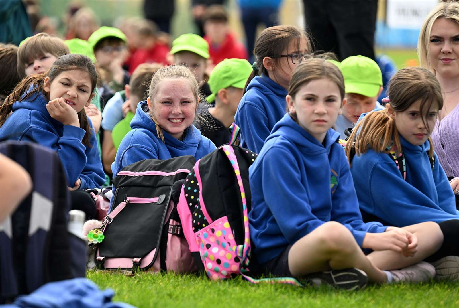 Stamford school children eagerly await the start of day two.