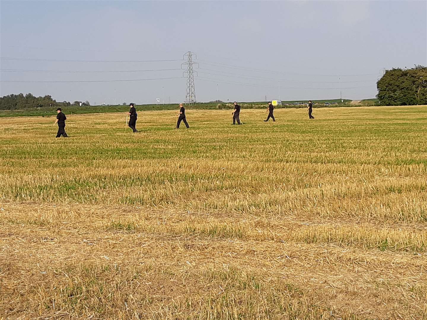 Police search fields off Barrier Bank (42265795)