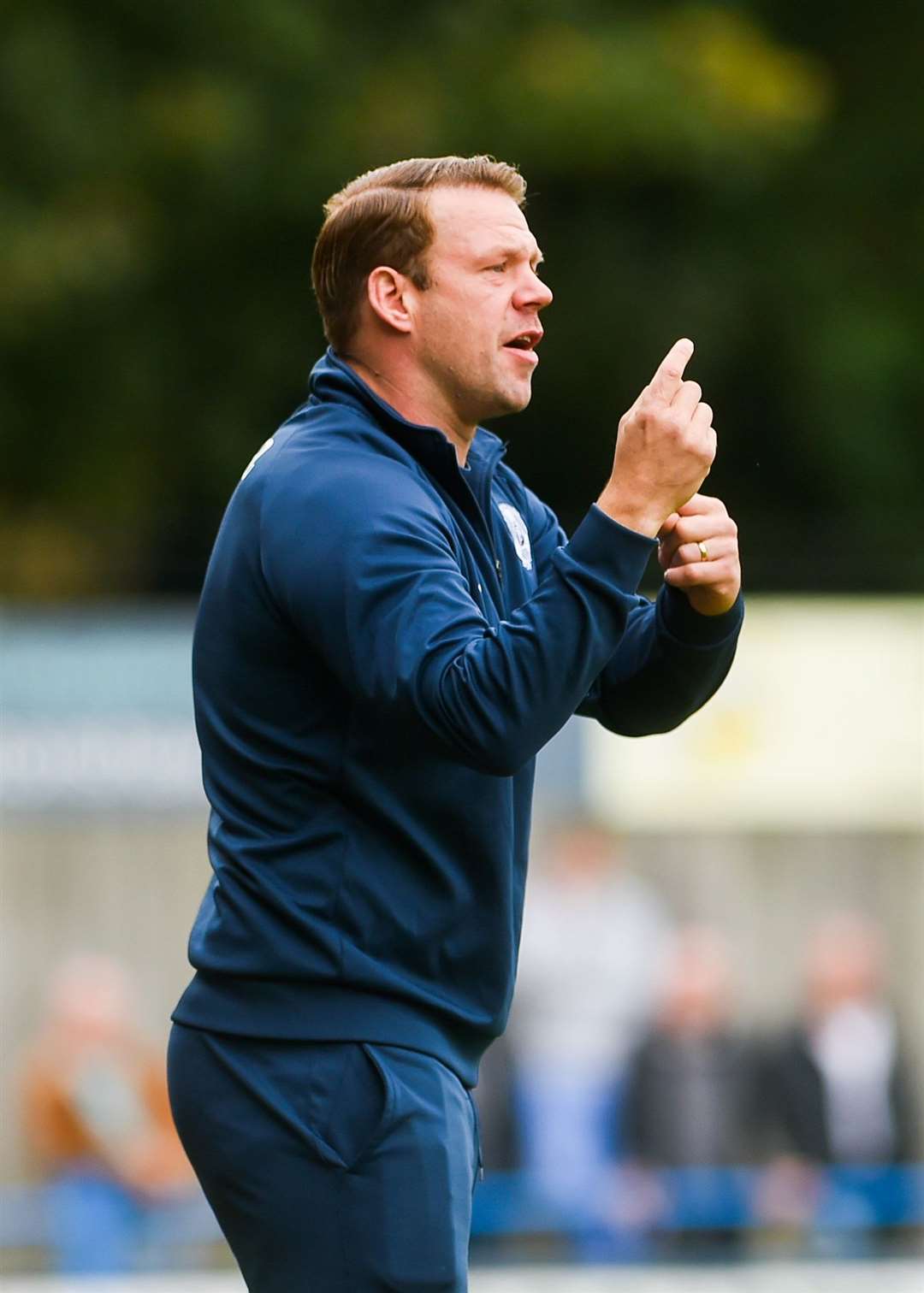 Jimmy Dean instructs his players. Picture: Ian Burt.