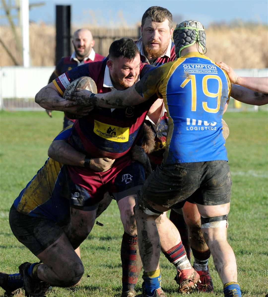Action from Spalding's home defeat to Market Bosworth on Saturday. Photo: Chris Lowndes
