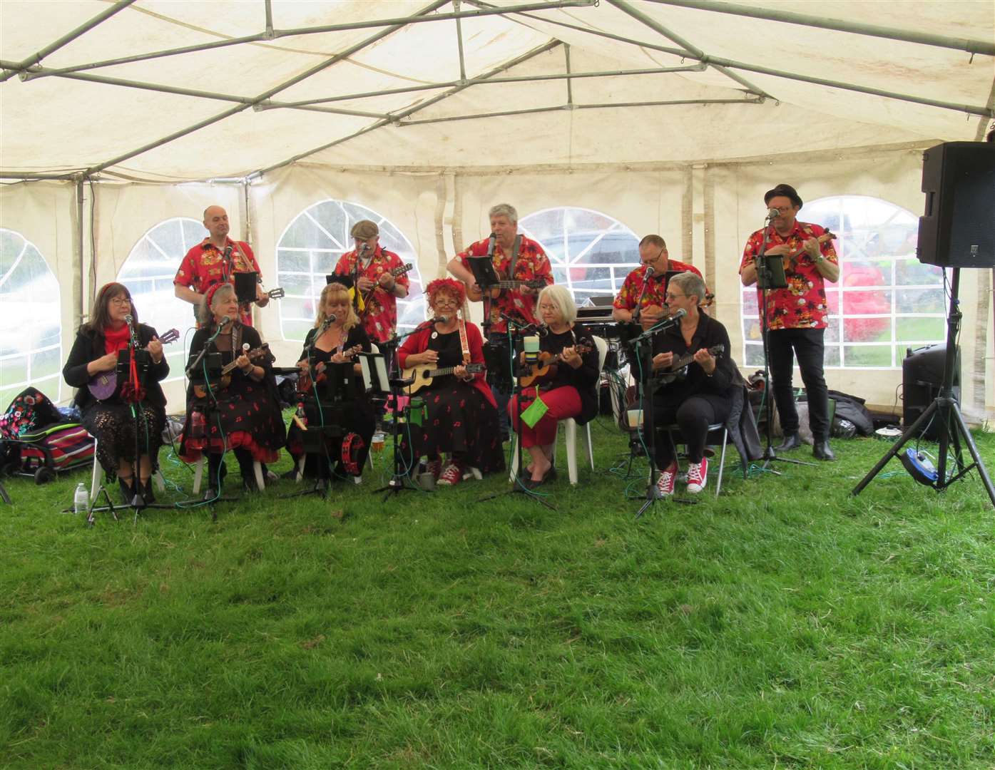 Palmy Ukulele performs at the event. PHOTO: ANDY CROYLE