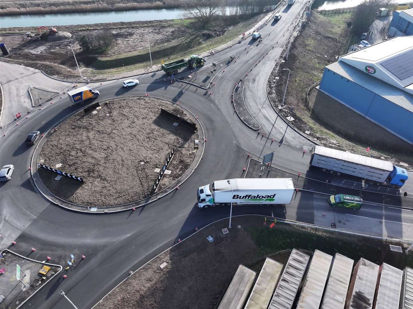 Lincolnshire County Council has shared fresh pictures of the progress at the A16 Greencell roundabout PHOTO: SUPPLIED