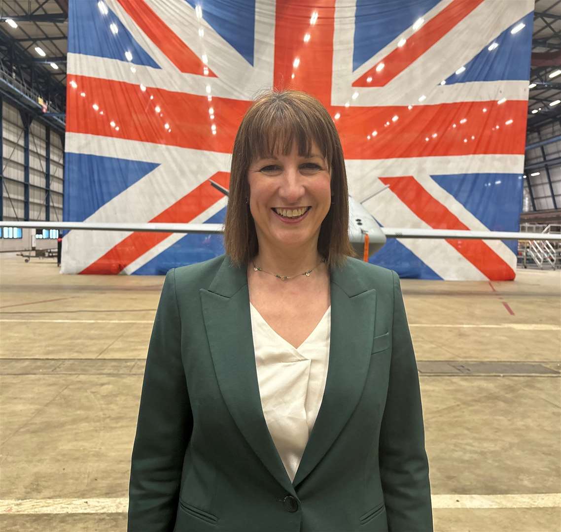 Chancellor Rachel Reeves at RAF Waddington. Photo: James Turner