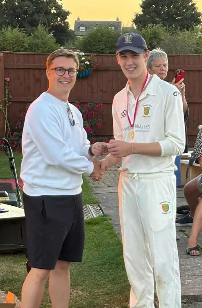 Man of the match Ben Doyle who is pictured with Brett Bennett.