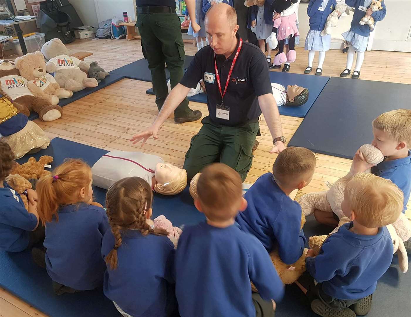 Paramedic Matt Snow passes on some key life skills to pupils