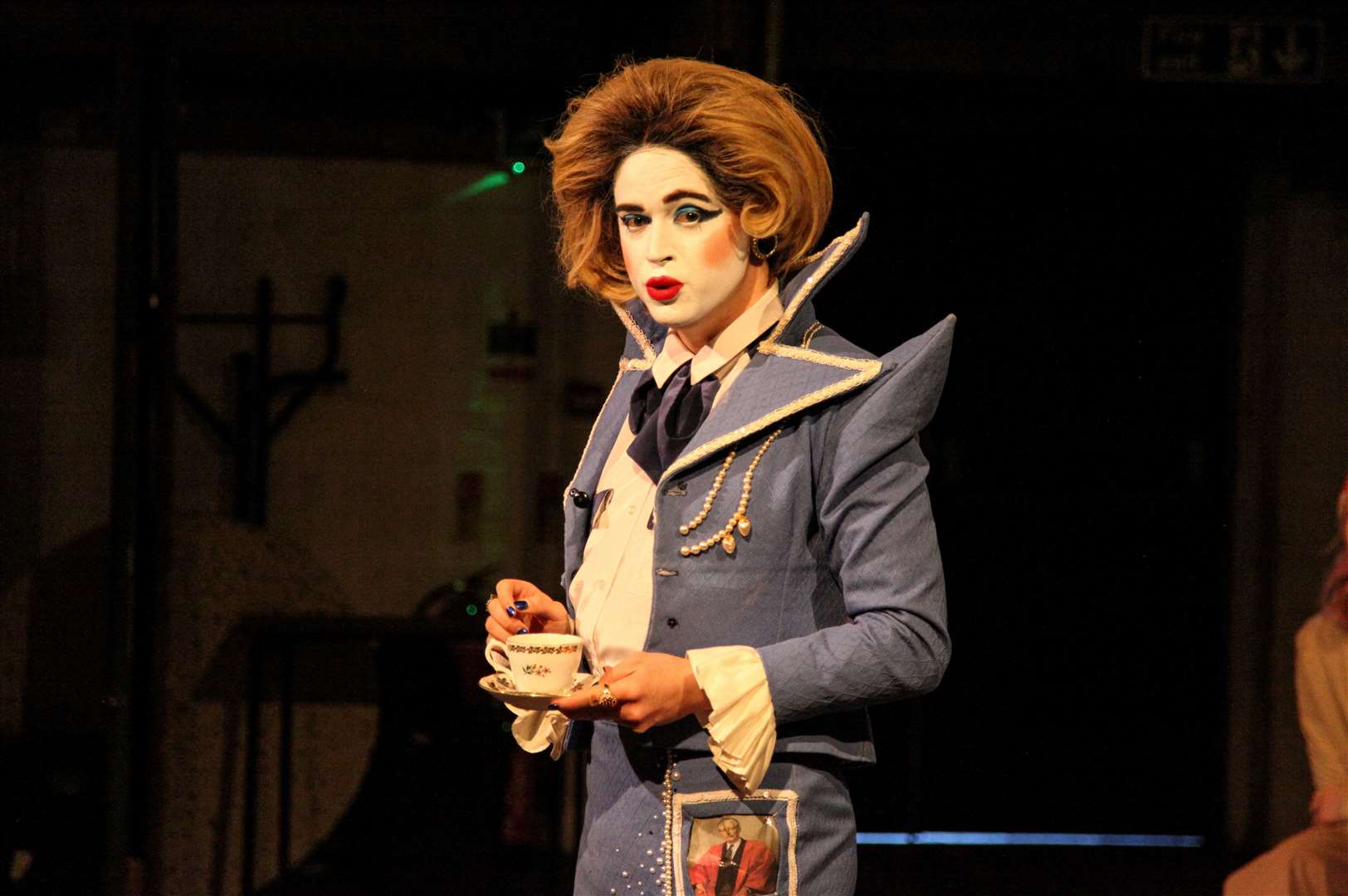 Jack Boal as Margaret Thatcher.