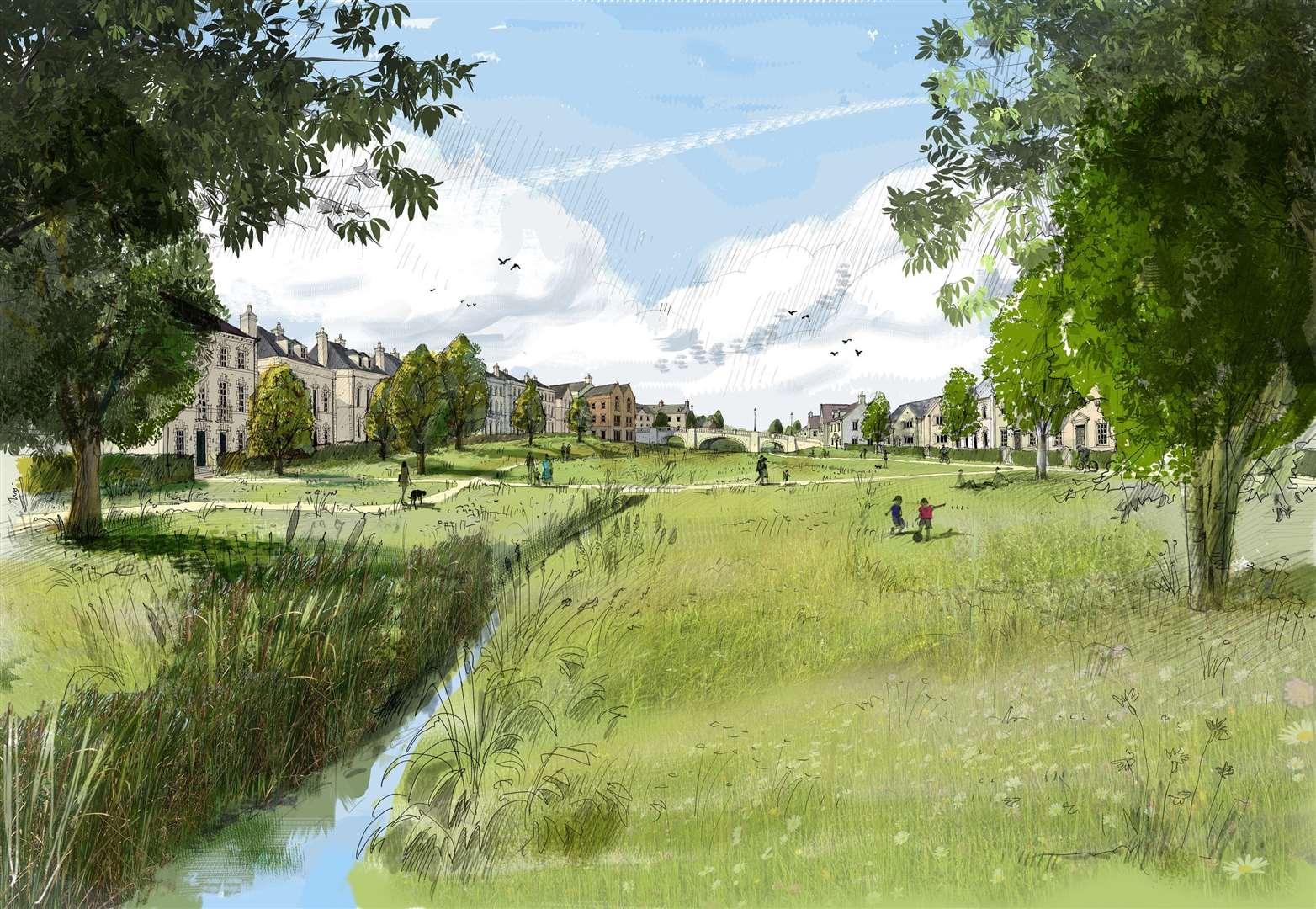 An artist's impression of the development. Image: GummerLeathes / Burghley House Preservation Trust