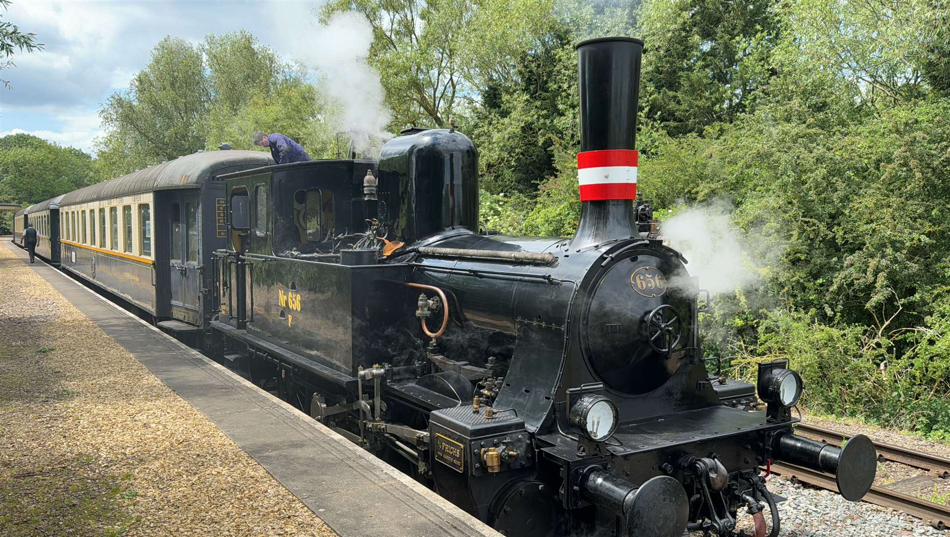 Danish State Railways' 0-6-0T Class F 656 'Tinkerbell' built by Frichs in 1949