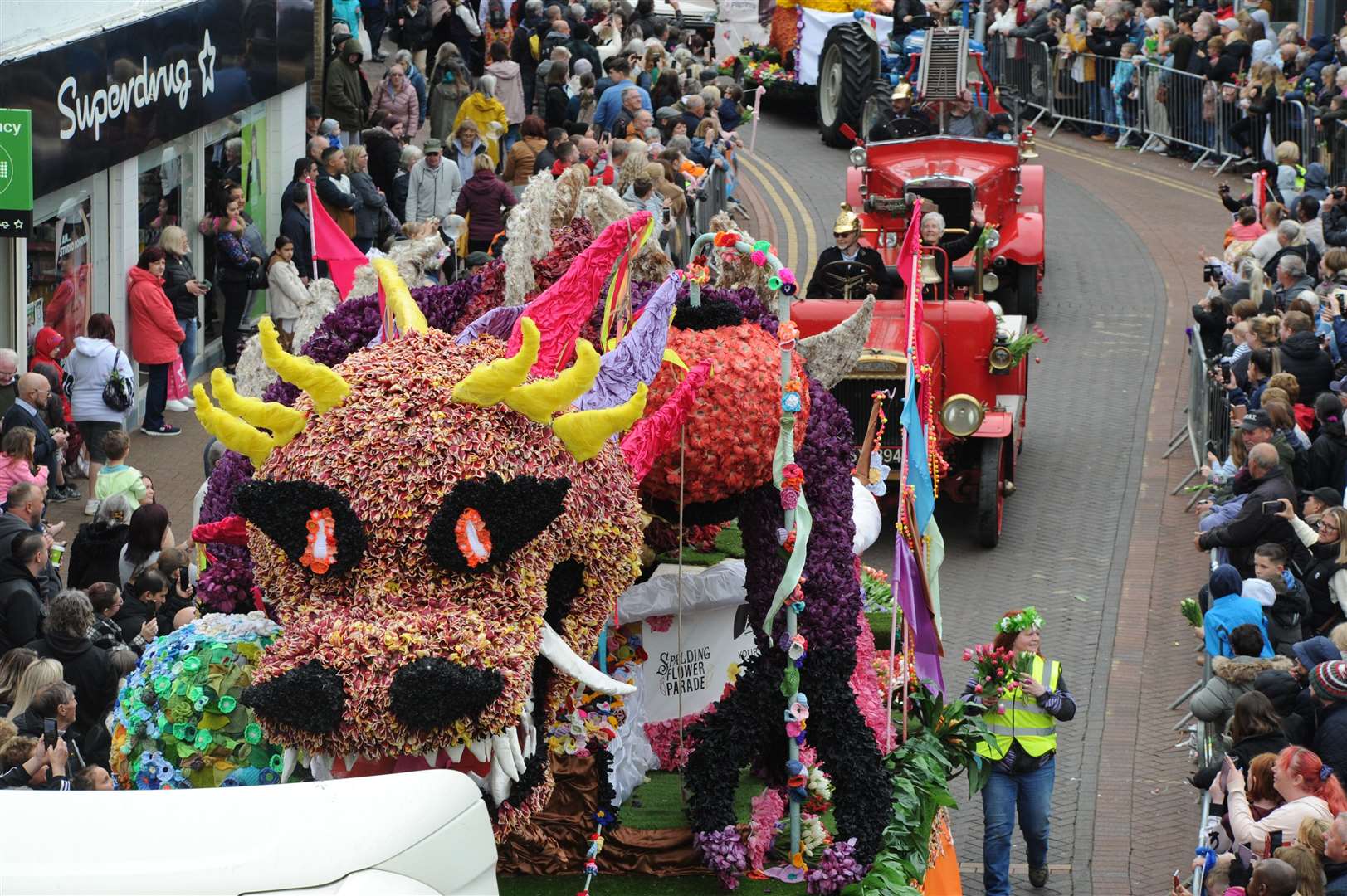 The large dragon float is among many others which need to find a new home.