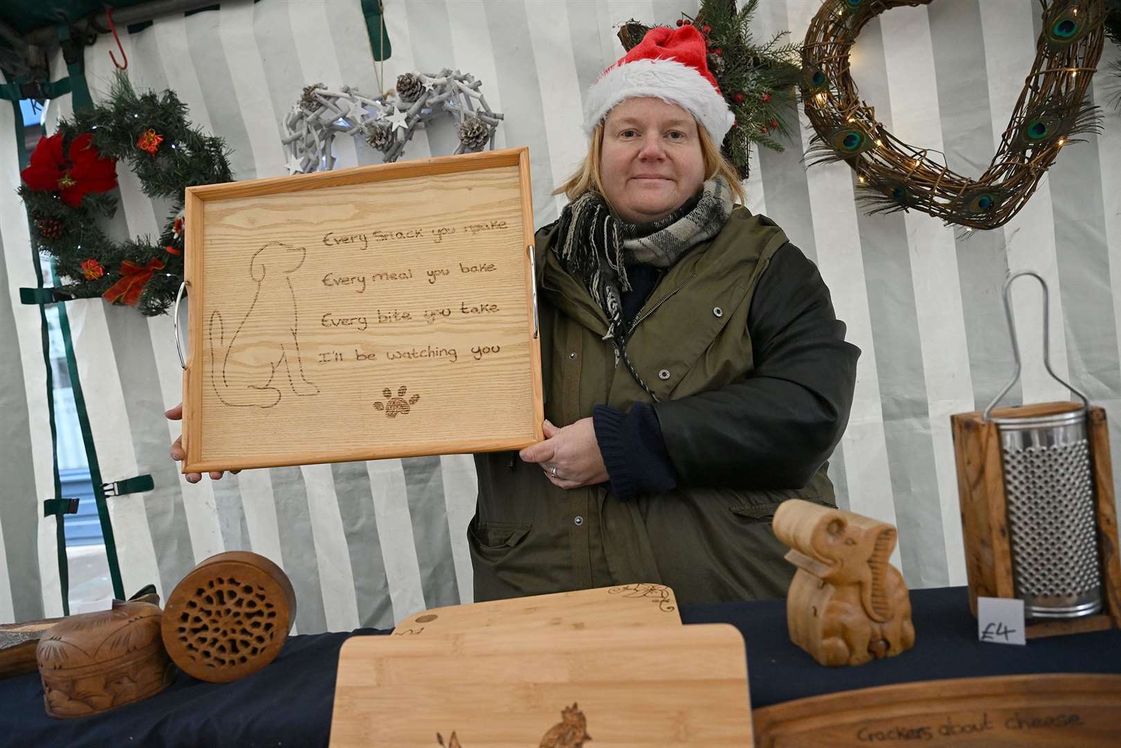 Hayley Mellor at a craft stall.