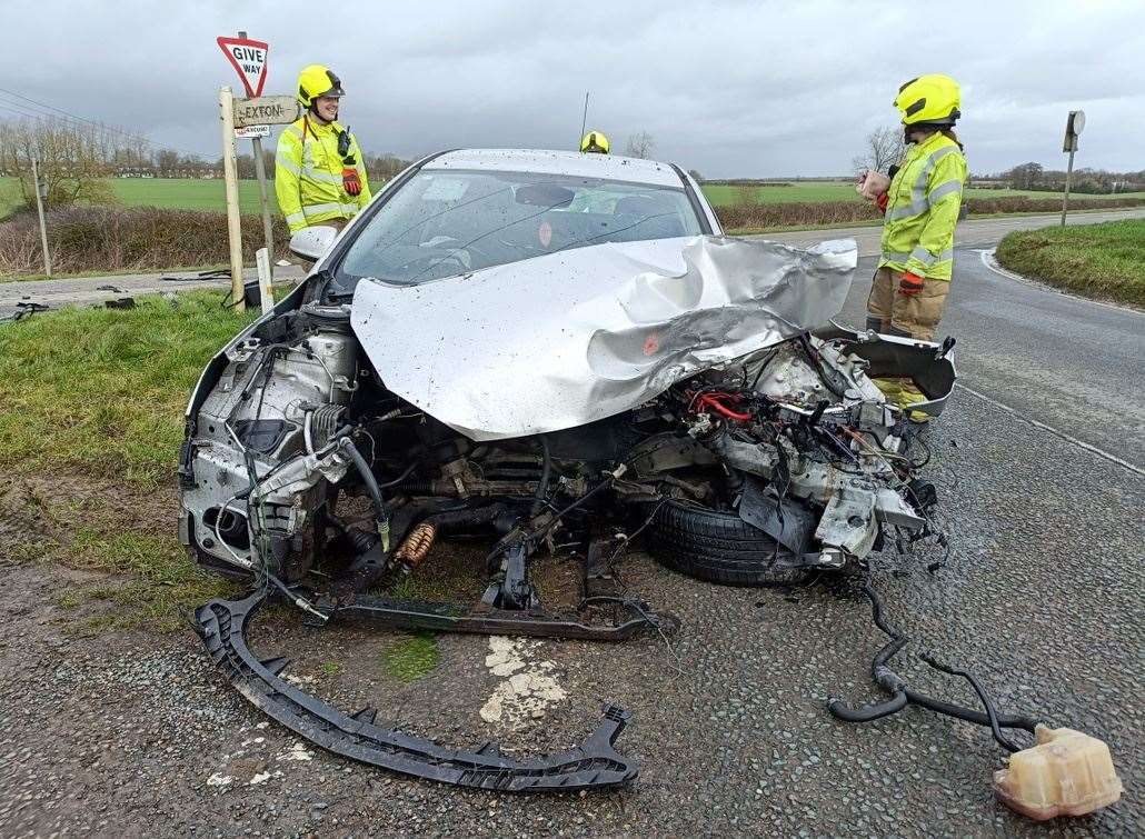 The car after the fire