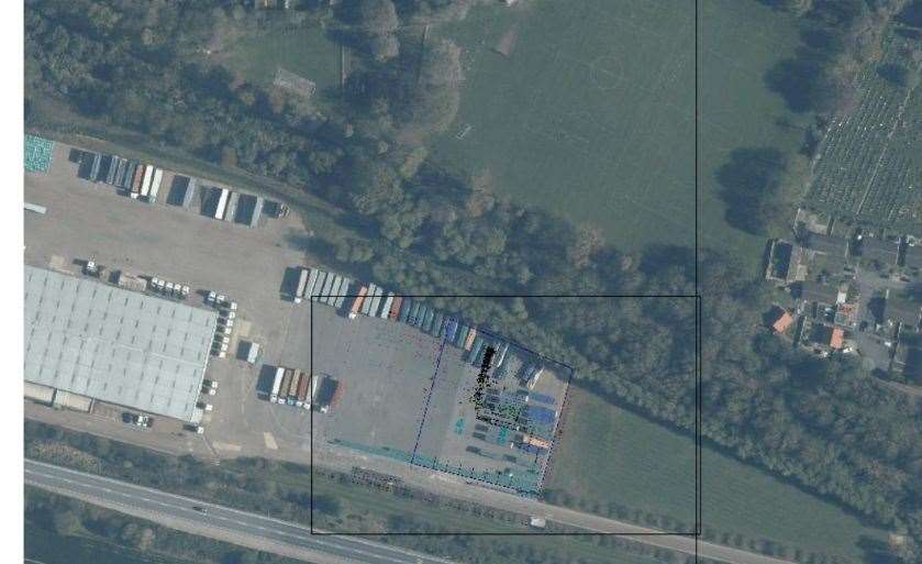 Asphalt mixing plant site plan, Sutton Bridge