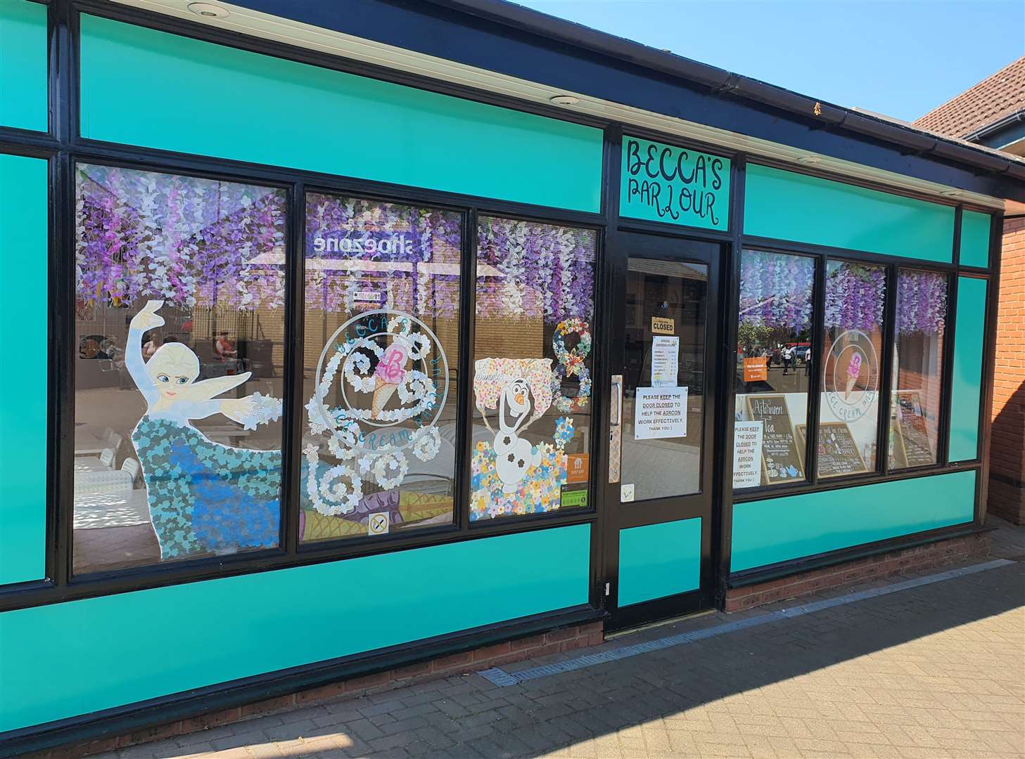 Becca's Ice Cream had the aptly themed Frozen as their display
