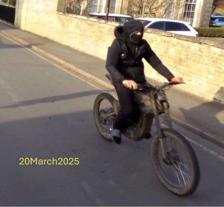 In one incident the biker was seen travelling the wrong way down a one-way road at speed. Image: Supplied.