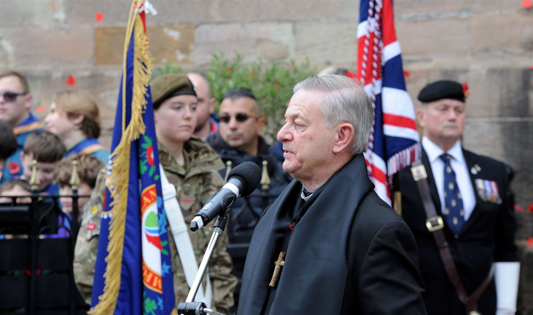 The Rev Dr Peter Stevenson, chaplain to Stamford branch of the Royal British Legion