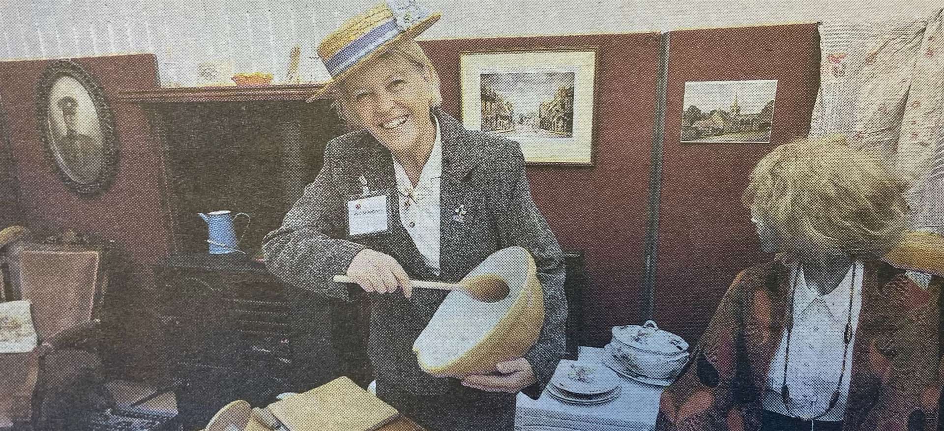 Pauline Redshaw shows off her 1914 kitchen 10 years ago.