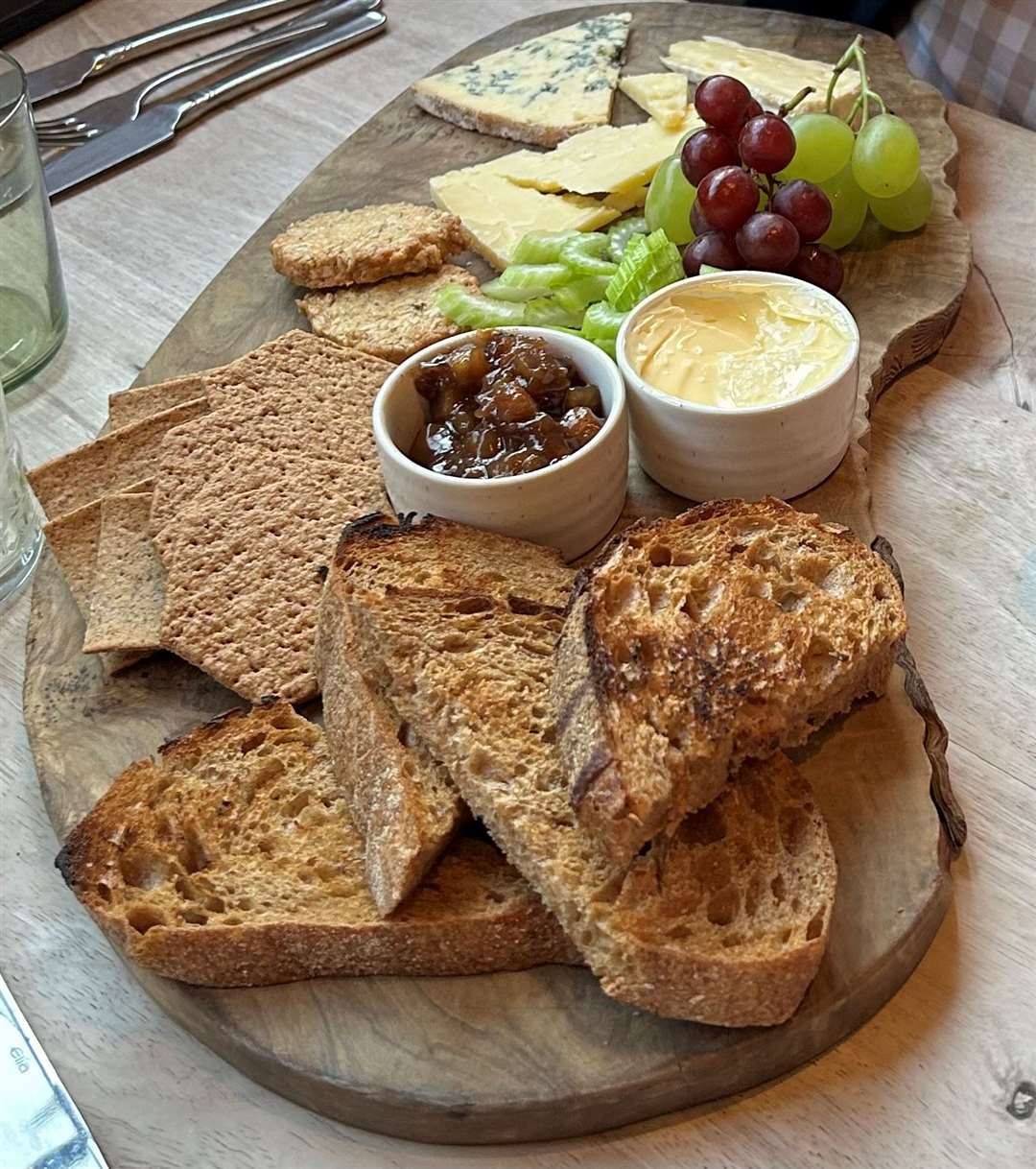 The cheese board was very impressive