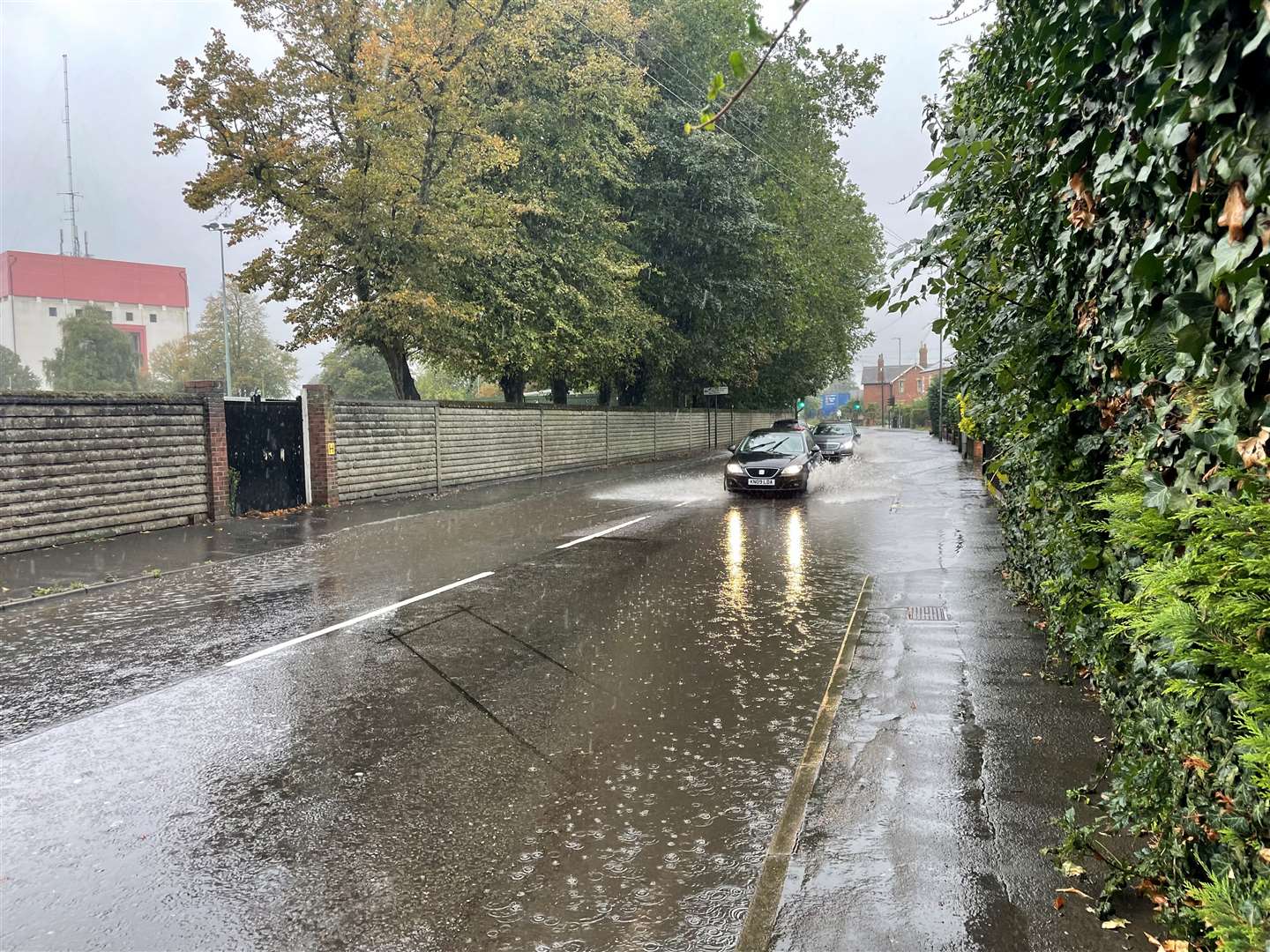 King's Road in Spalding is currently flooded