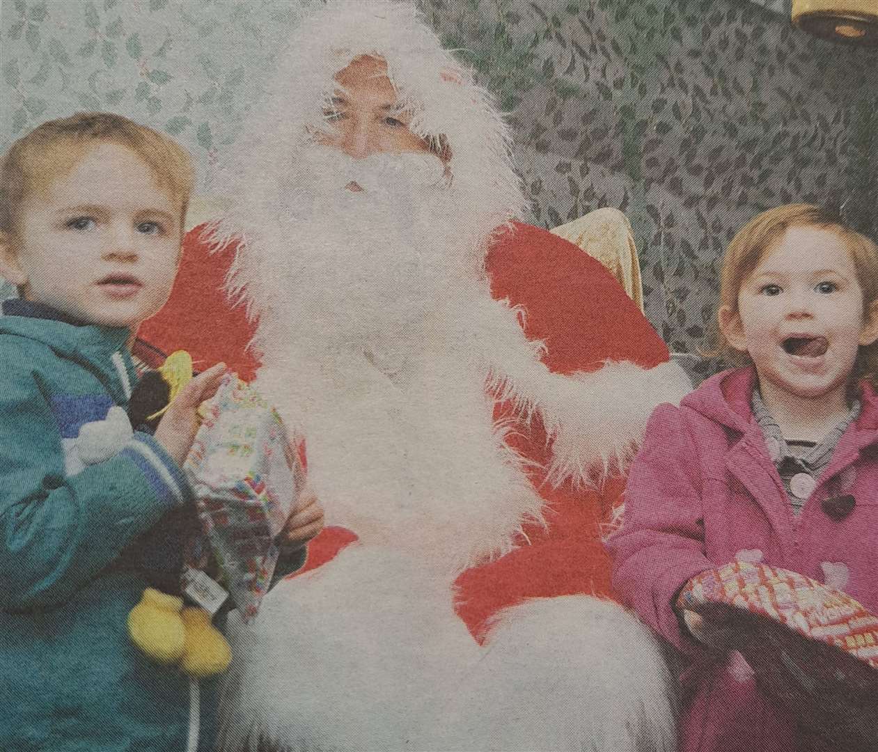 Santa surprise Christmas visit