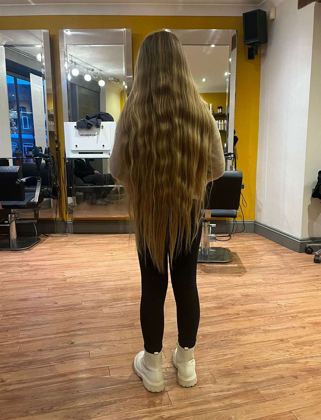 Penny Butcher, 8, had grown her hair to donate to a children's charity. PHOTOS: submitted