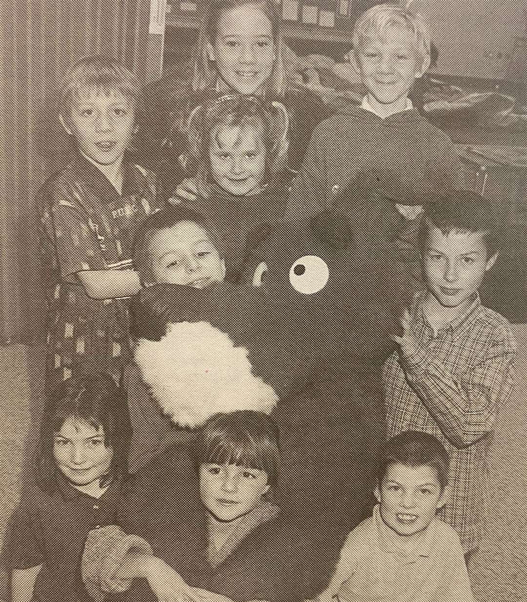 Children at at Bluecoat's Christmas fair 25 years ago.