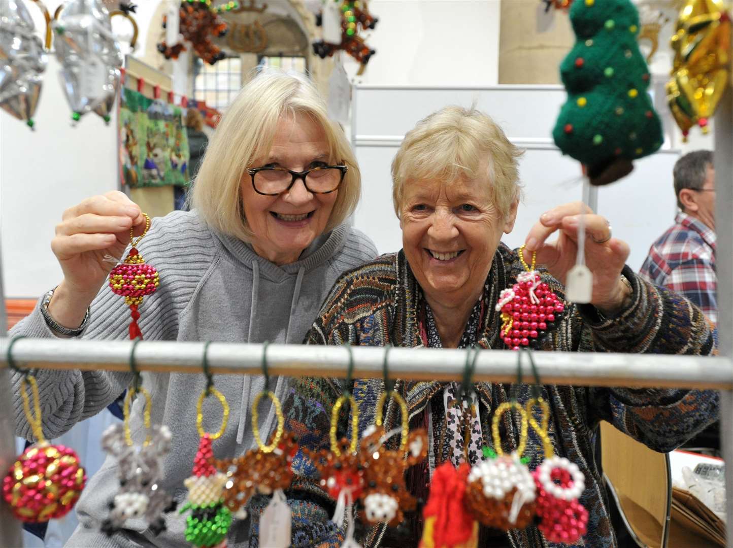 Noreen Simpkin and Hilary Davies man one of the stalls. Photo: Chris Lowndes