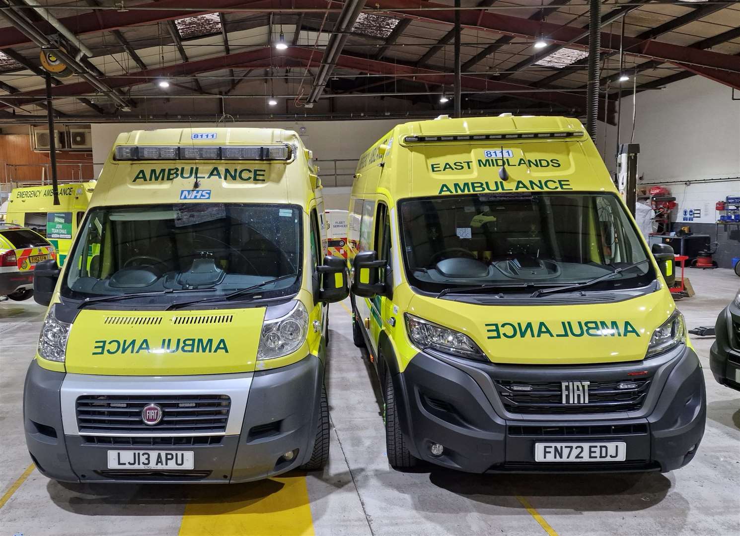 The old and new ambulances