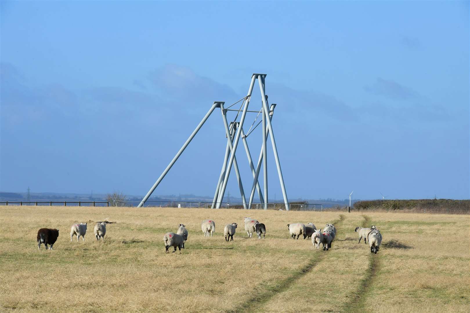 Support beams for the On Freedom's Wings memorial