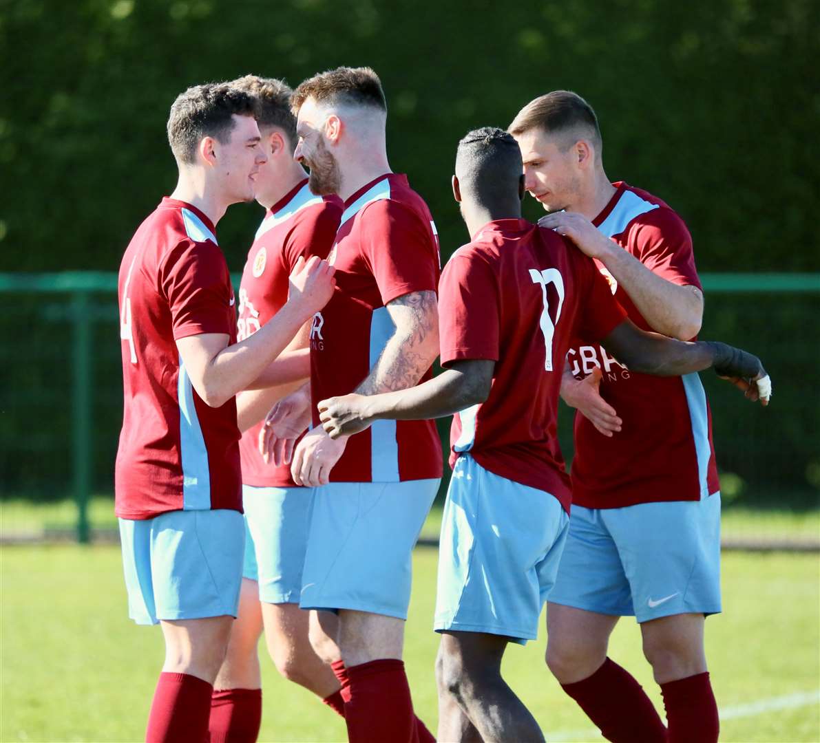 Deeping congratulate goalscorer Josh Moreman. Photo: Jason Richardson
