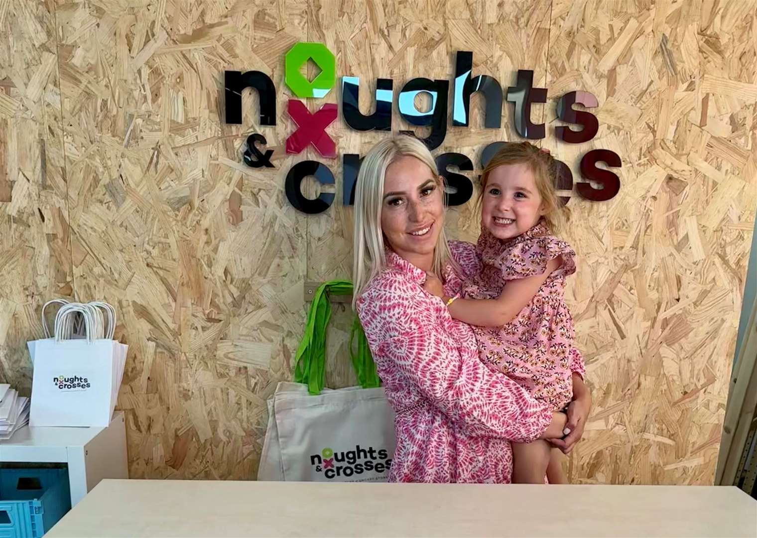 Laura Steele with her daughter Piper at the shop.