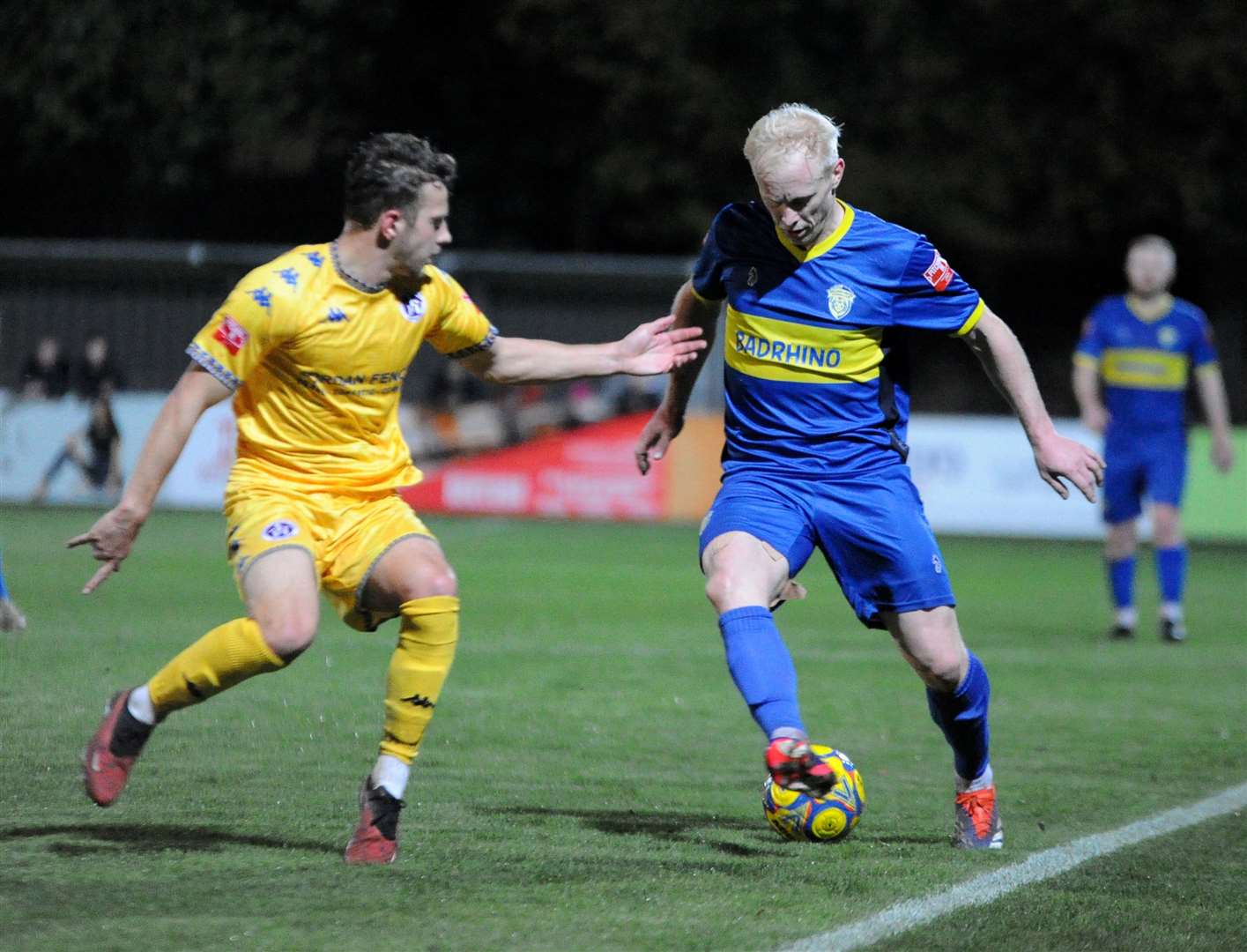 Action from Spalding's home defeat to Leiston. Photo: Chris Lowndes