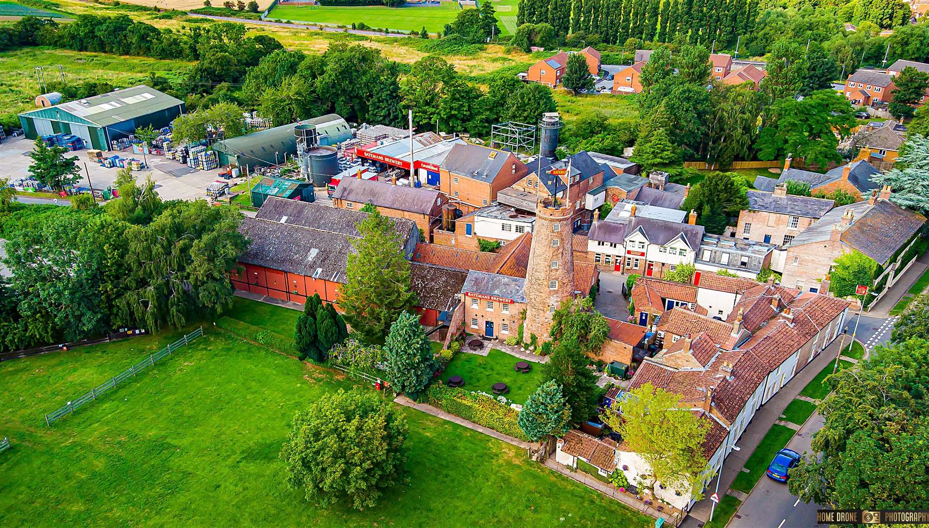 A drone's eye view over Batemans Brewery Photo: BATEMANS BREWERY