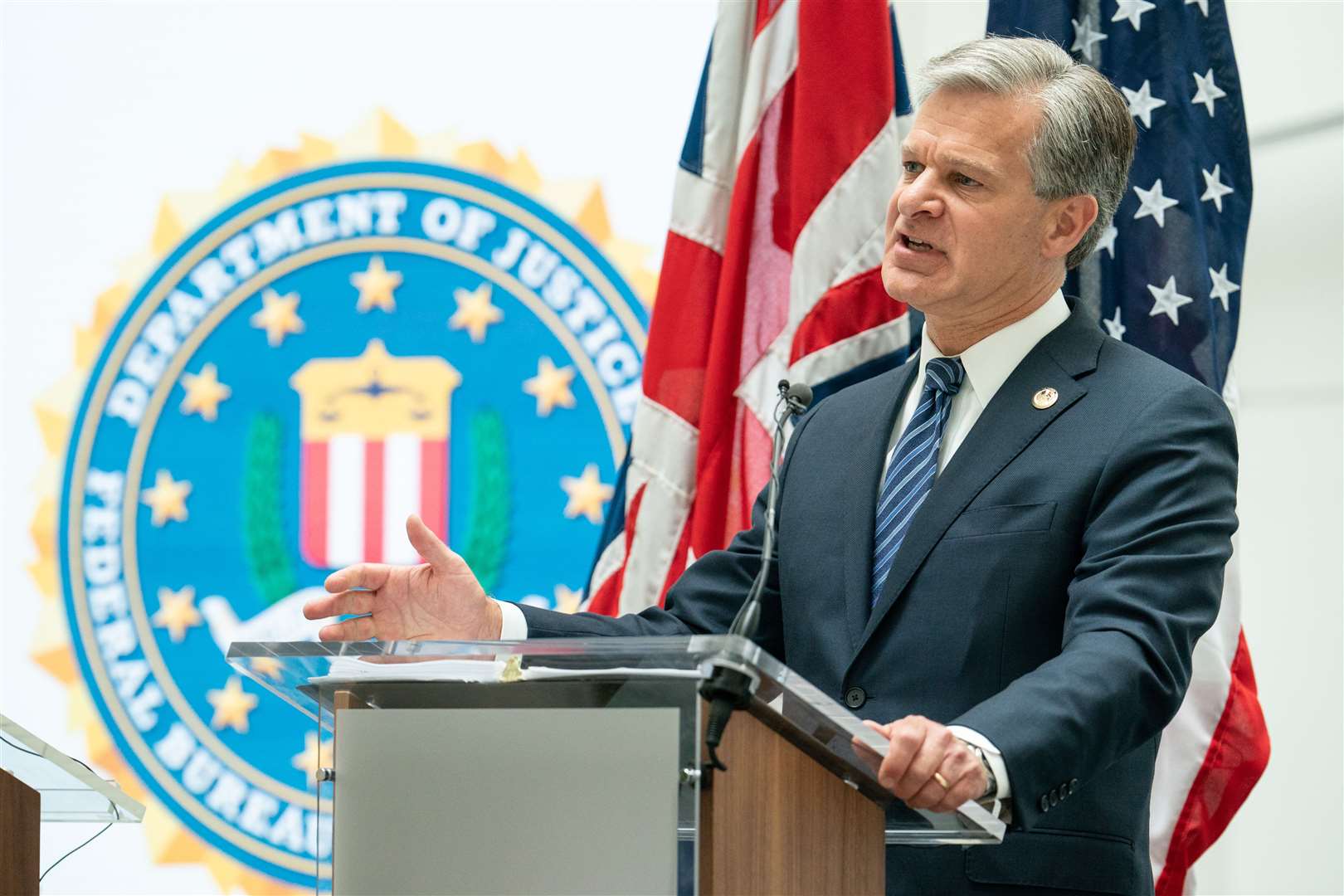 FBI Director Christopher Wray has announced his departure (Dominic Lipinski/PA)