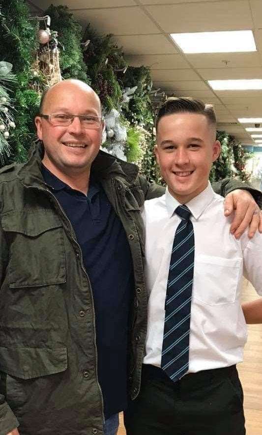 James Ely with son Jacob aged 15. PHOTO: SUBMITTED