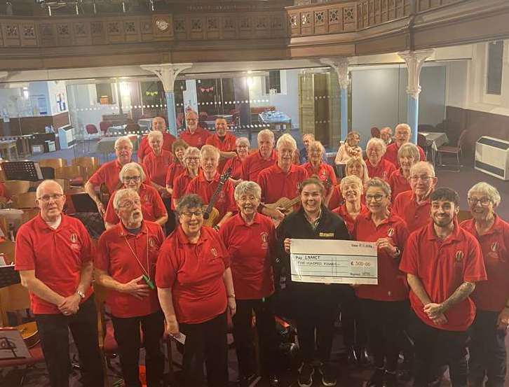 The Ukulele Orchestra of Spalding fundraise for charities and raised £500 for the Lincs & Notts Air Ambulance