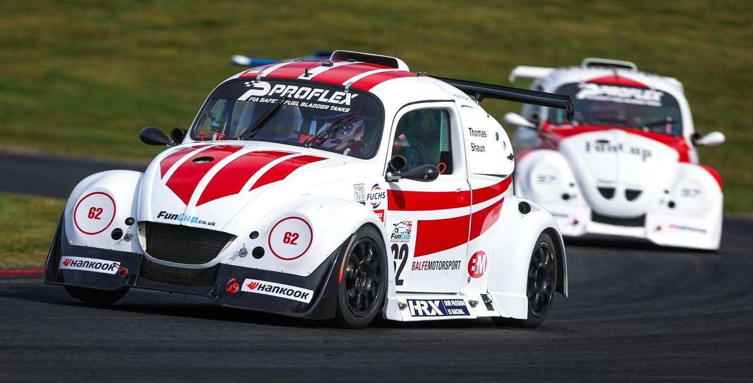 Shaun and Tom Balfe made their Fun Cup debut at Brands Hatch. Picture: James Roberts