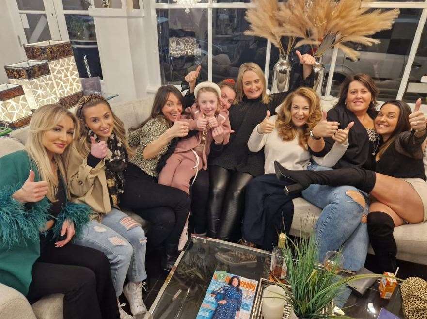Petra Johnson with staff at the salon