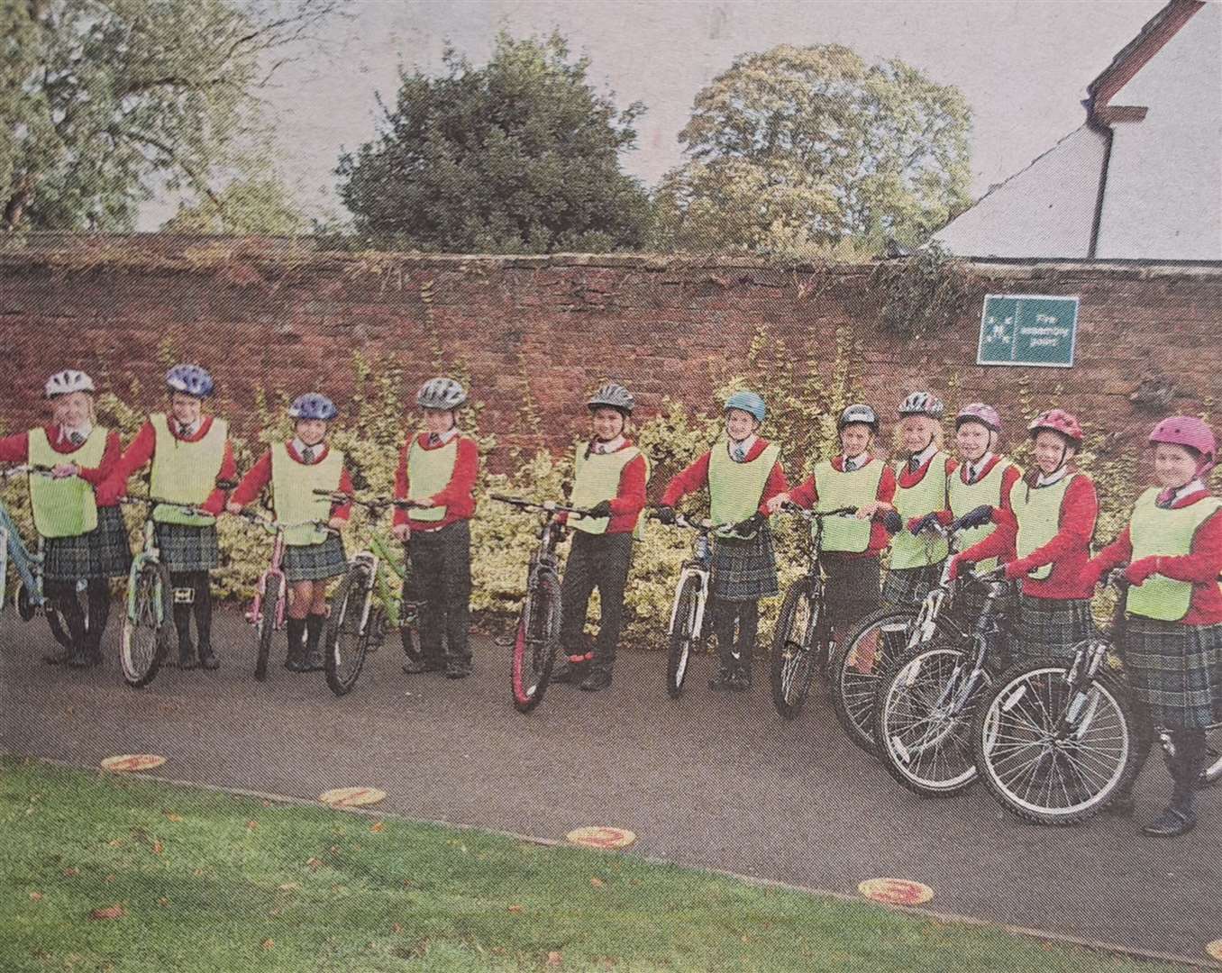 Bikeability students enjoying their lesson ten years ago