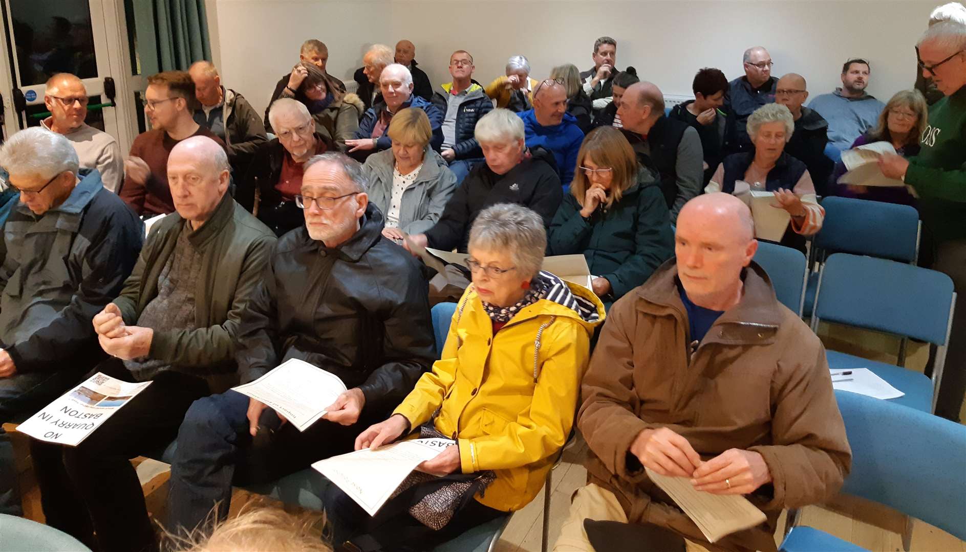 About 60 people attended the public meeting