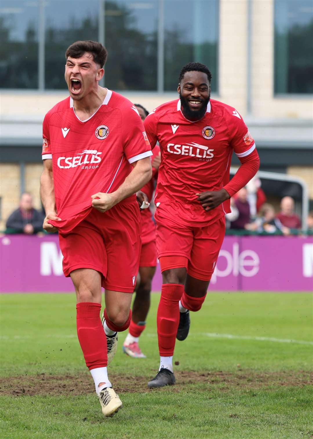 Charlie Marzano celebrates his goal. Photo: Rob O'Brien