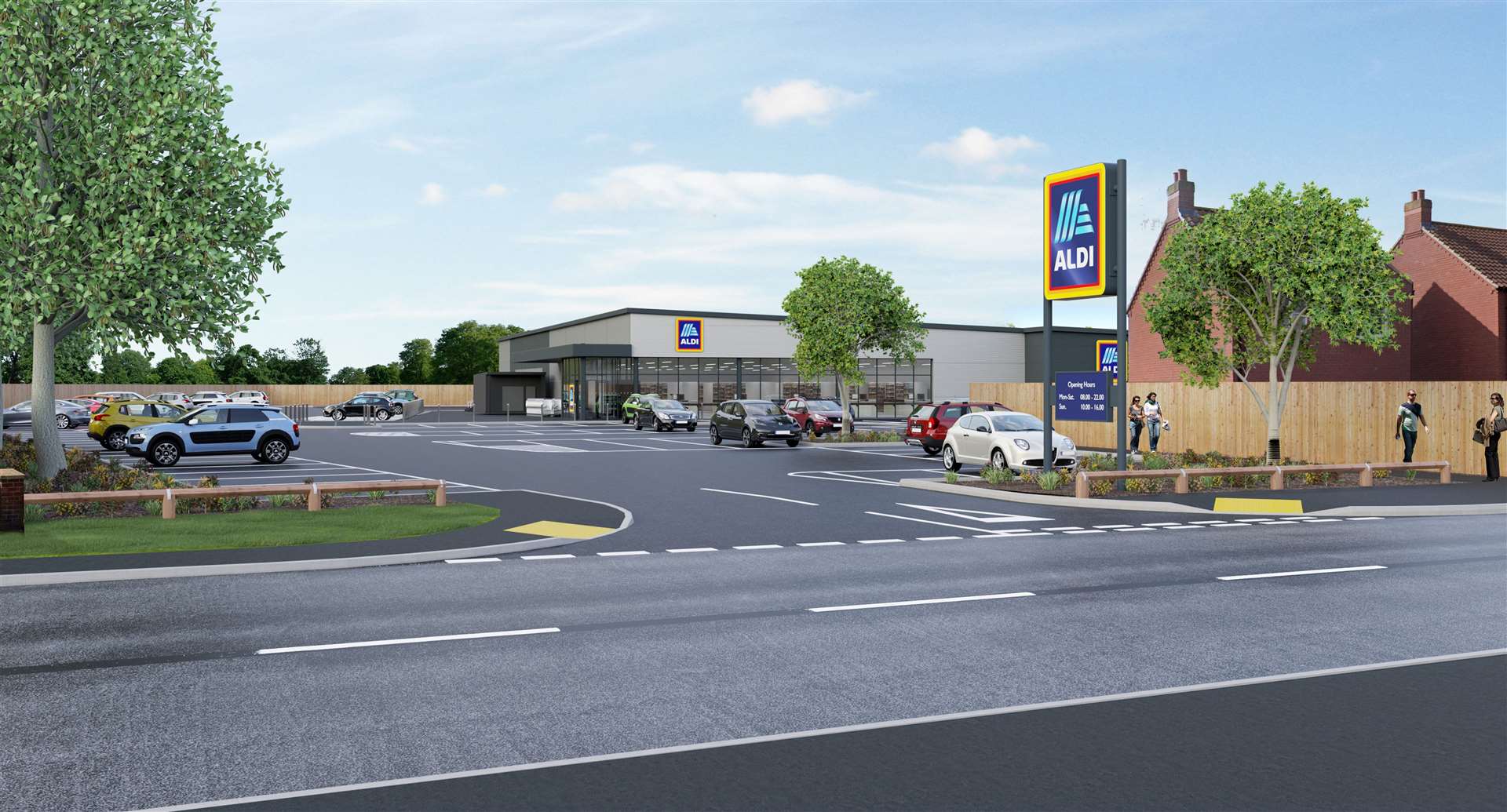 The artist’s impression of Aldi in Holbeach