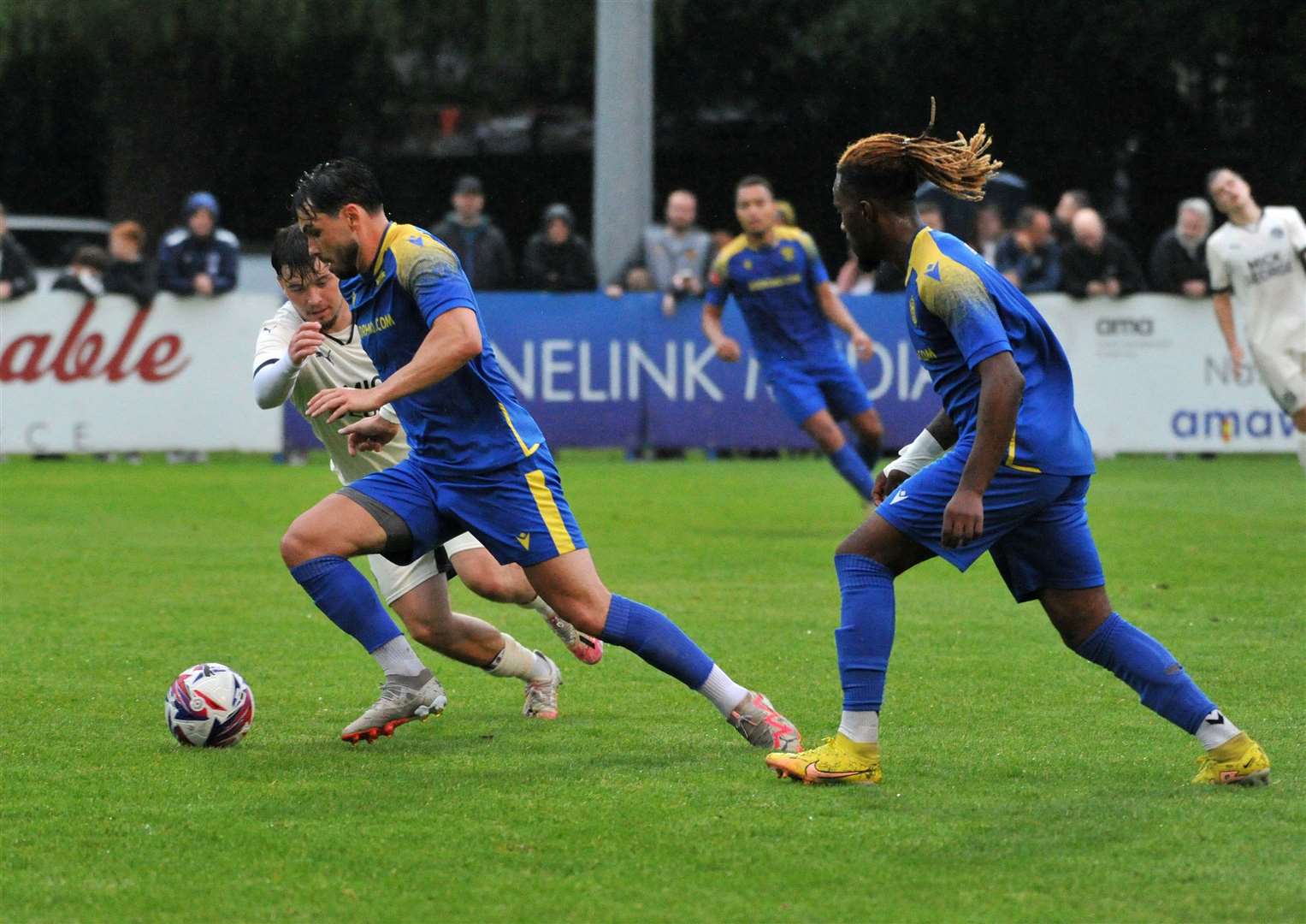 Action from Spalding's pre-season friendly with Peterborough United. Photo: Chris Lowndes