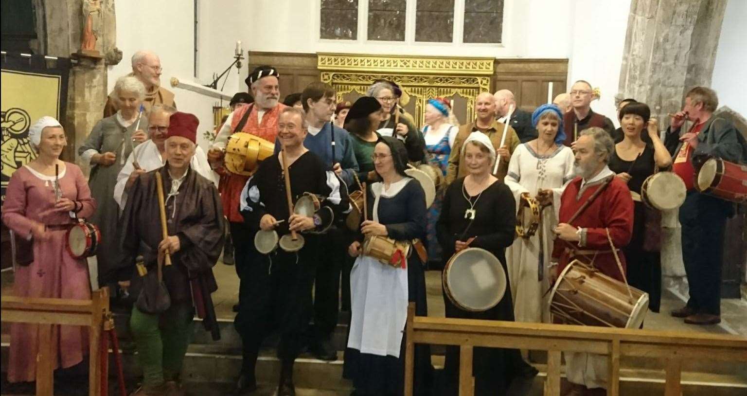 Pipe and tabor players in York.