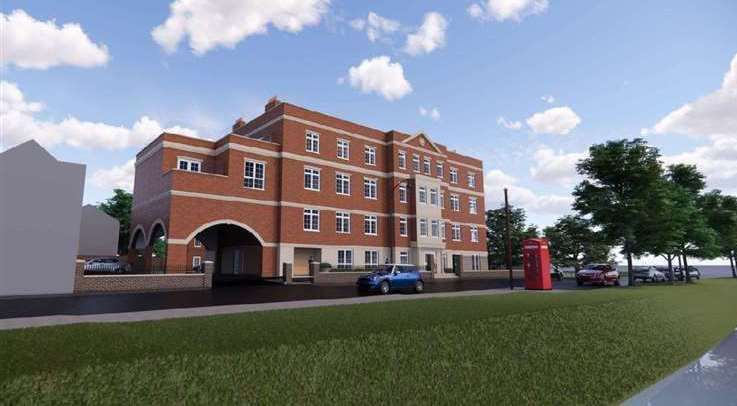 How the care home looked in the original plans as viewed from Spalding's Taku Bridge