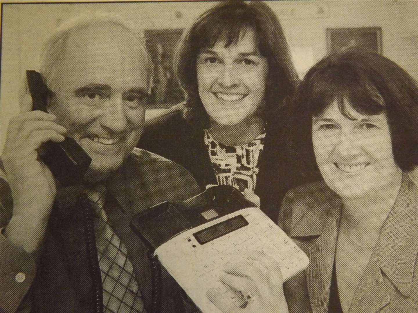 25 years ago: October 9, 1998 – I'm listening: Alison Pullin and Janet Brown of BT demonstrate the new text-phone to Sir Brian Mawhinney MP in his constituency office at Wansford.