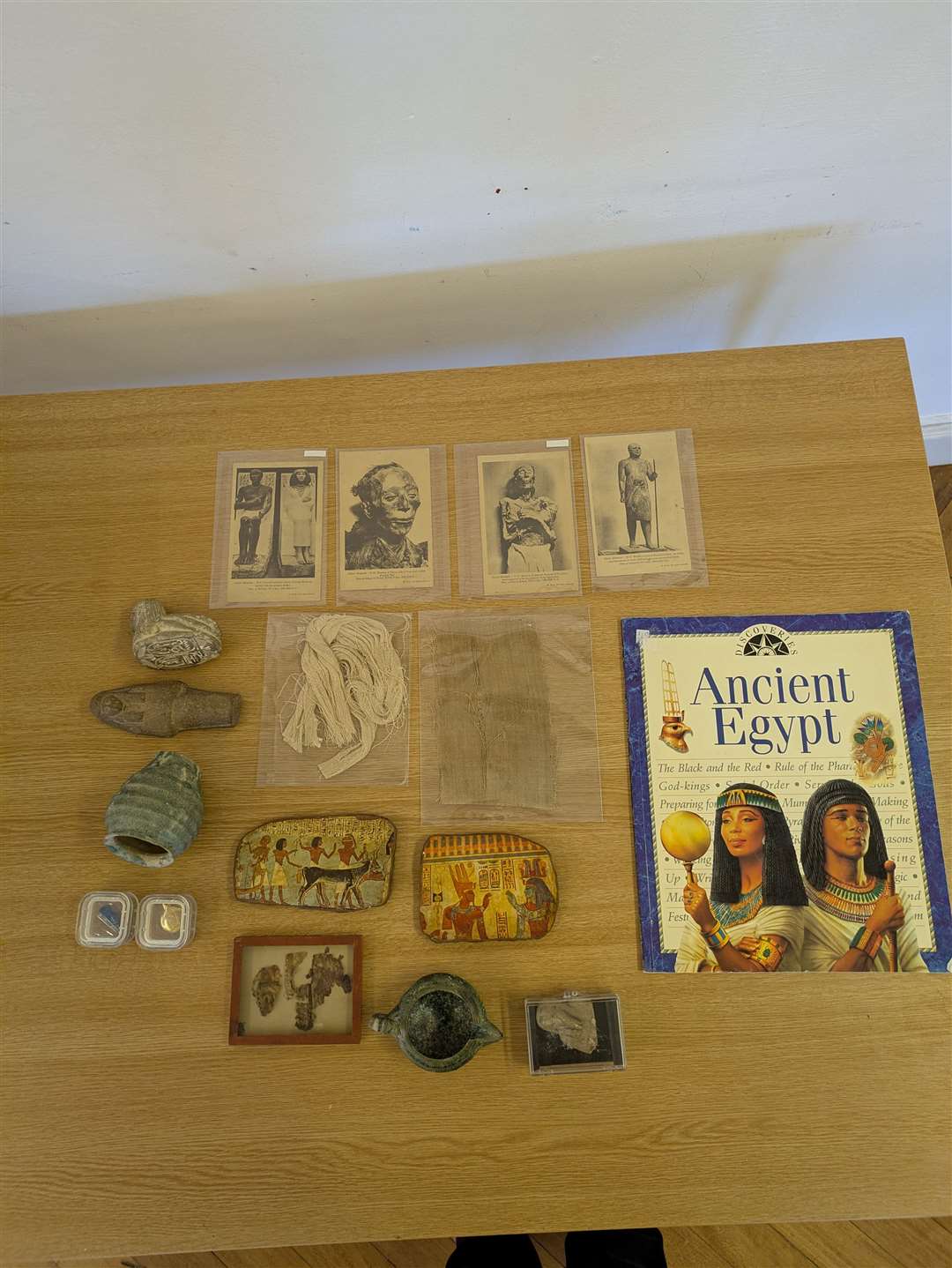The contents of the Egyptians box.