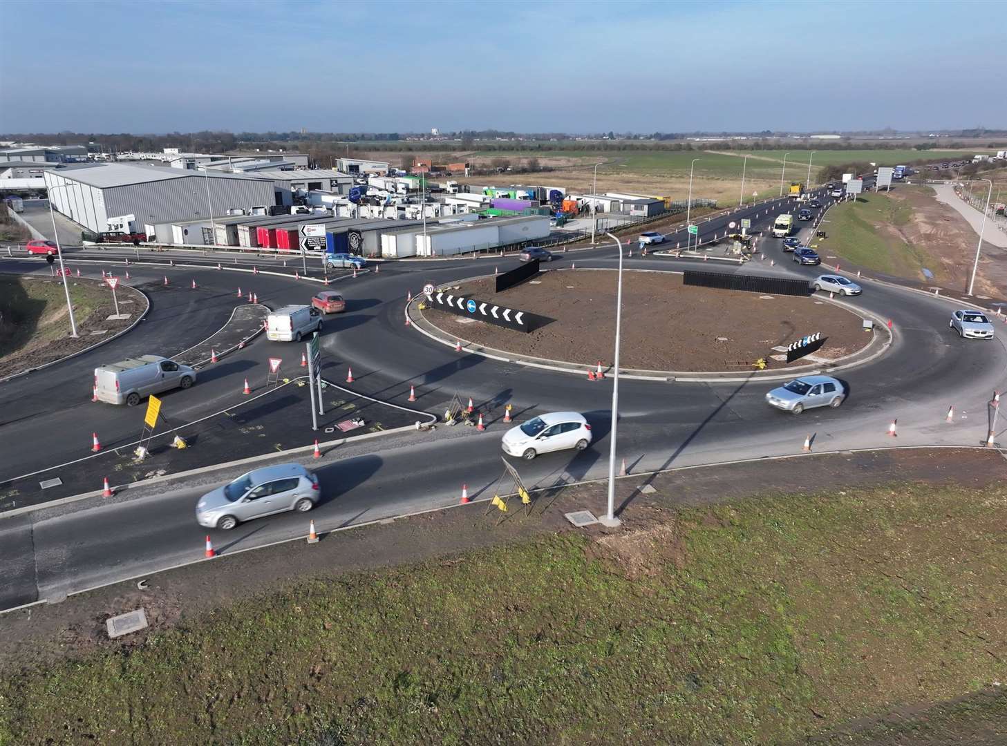 Pictures taken on February 18 show the progress being made on the the A16 Greencell roundabout PHOTO: SUPPLIED